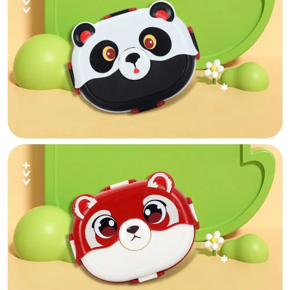 

Мультяшный портативный ланч-бокс, пластиковый с отделением, контейнер для еды, герметичный термос, миска для микроволновой печи