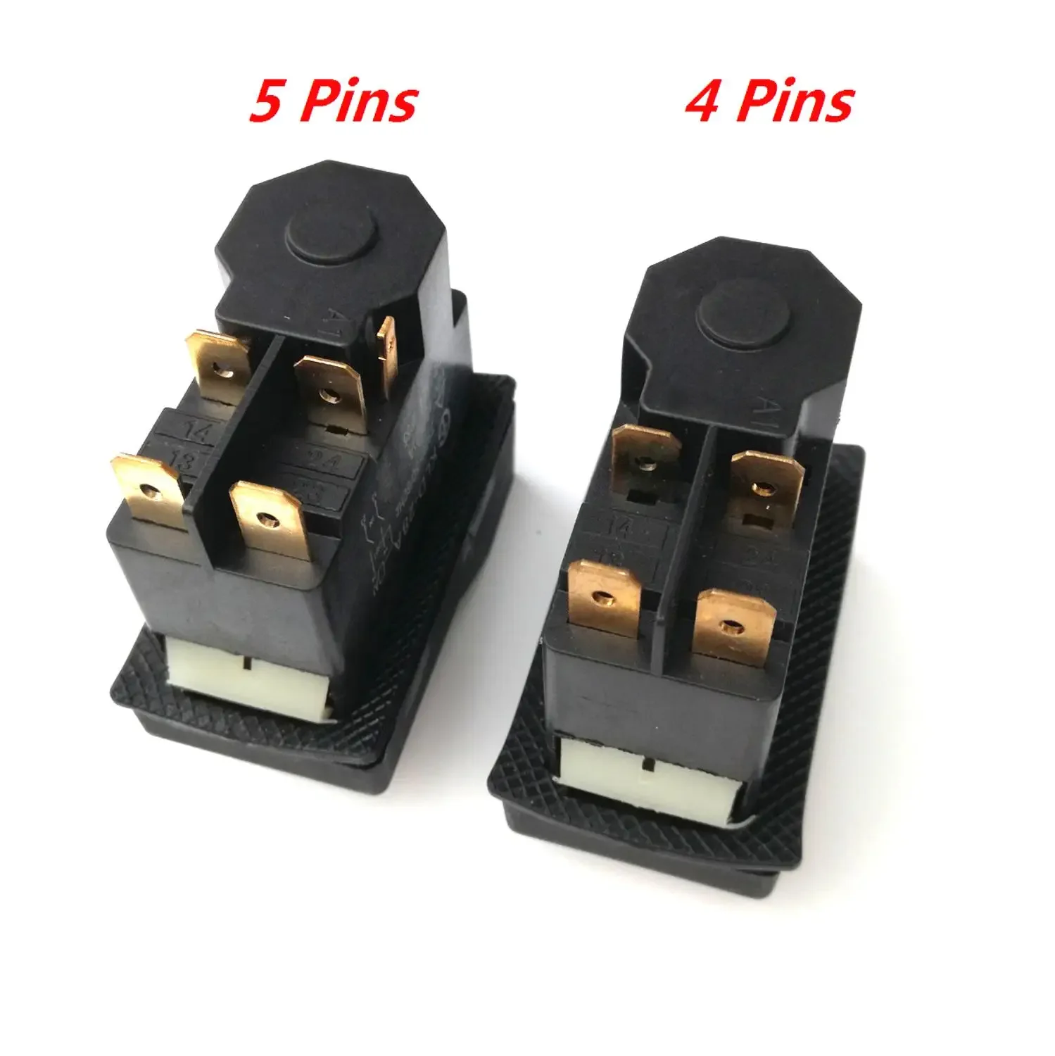 KLD-28A Waterproof Electromagnetic Pushbutton Switch 120V 220V 4Pins 5 Pin Electric Cutter Push Button Switches for Slicer