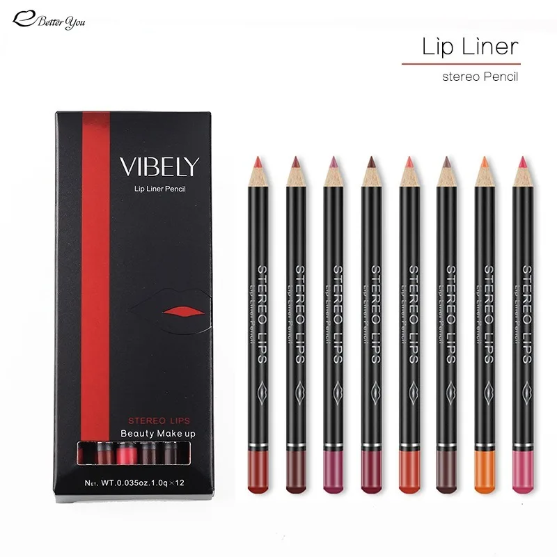 12 pc matte lipstick lipliner, trucco nudo trucco duraturo mantieni il set di penne per rossetto non sbiadisce. Set lipliner, impermeabile, resistente al sudore