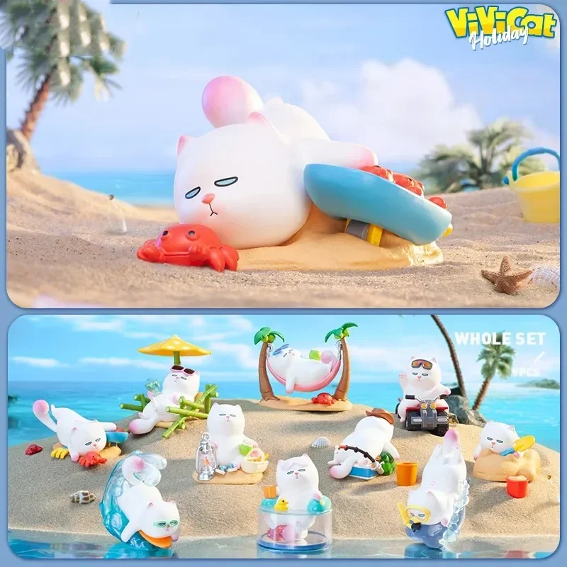 

POP MART ViViCat Holiday Series слепая случайная коробка игрушки Mystery Box Mistery Caixa Фигурка Surpresa милая модель подарок на день рождения