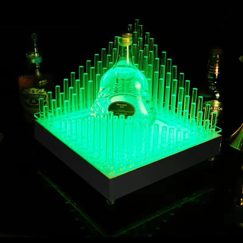Premium Custom LED Liquor Display StandCustom Logo Bar Nightclub Bottle Demonstrator Bottle BeautifierCommercial Grade For Bars