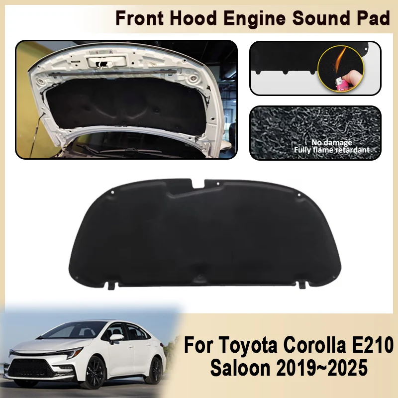 

Front Hood Engine For Toyota Corolla Touring Saloon E210 2019 2020 2021 2022 2023 2024 2025 Sound Insulation Pad Car Accessories