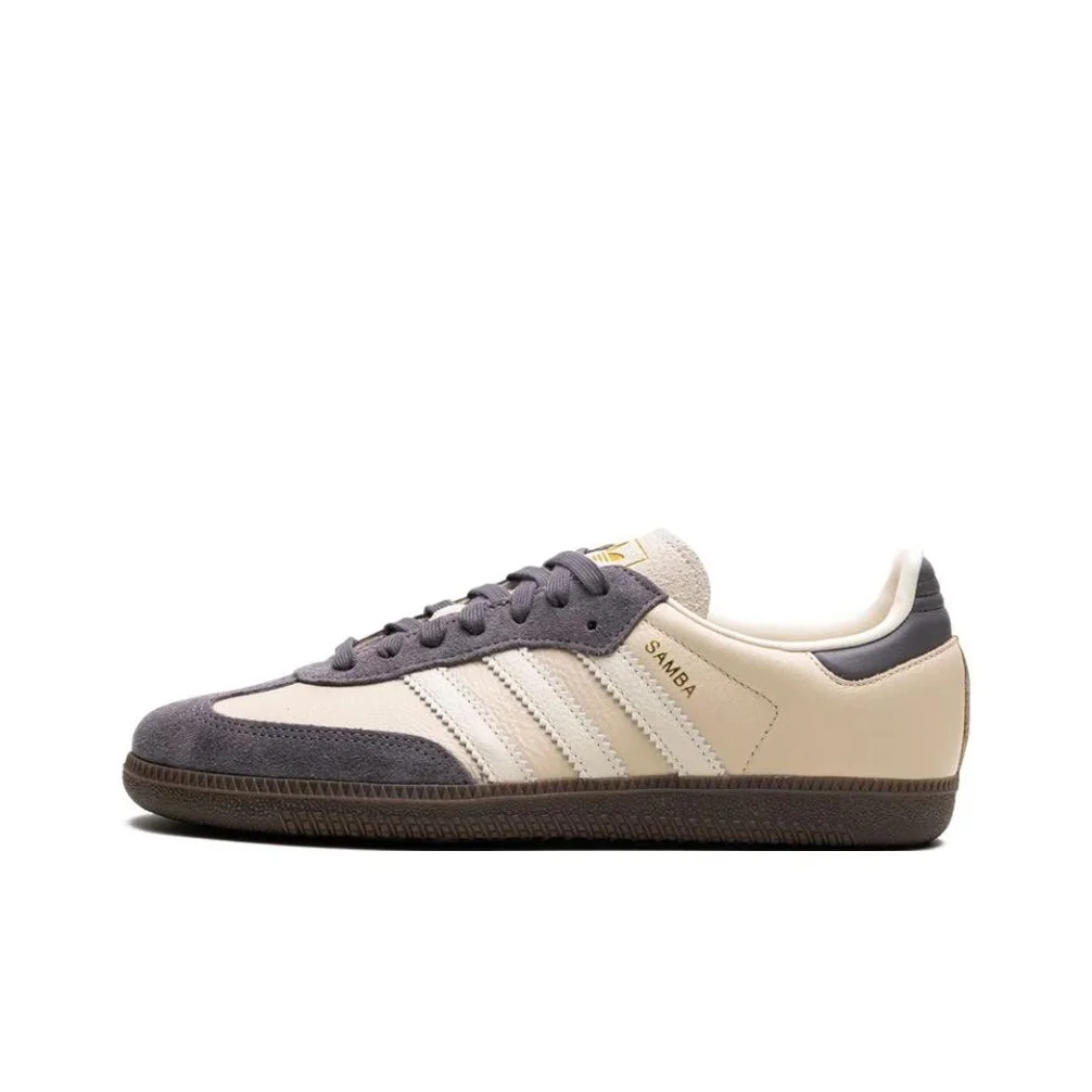 Adidas Samba OG Skateboard Shoes Chaussures basses pour femme Beige Violet