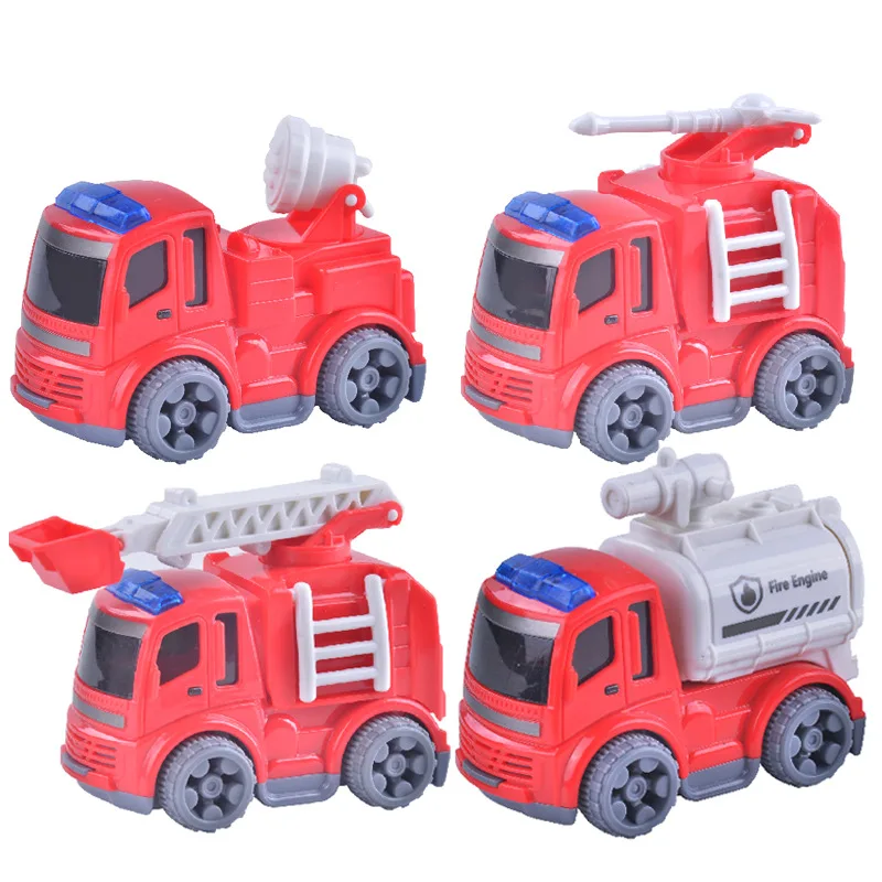 Jouet de dessin animé pour bébé, voiture Mini Press Go, véhicules à inertie, voitures à tirer, Montessori, jouets rampants précoces pour les tout-petits