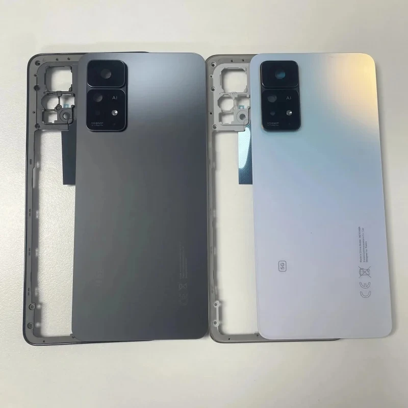 Middle Frame For Redmi Note 11 Pro 5G 2201116SG Glass Battery Cover  With Camera Lens Replacement