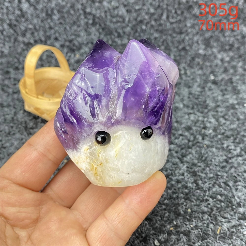 Brazilian Amethyst Raw Stone Carving, Mineral Specimen, Feng Shui Protection, Home Decoration Ornament