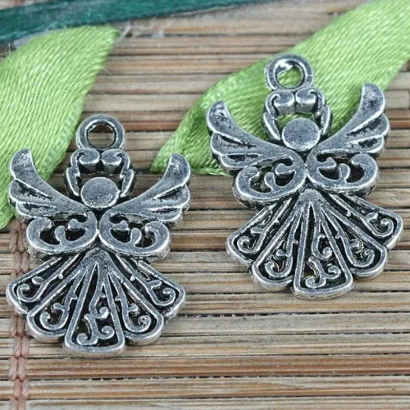 20pcs tibetan silver color angel charms 20x14mm EF0329