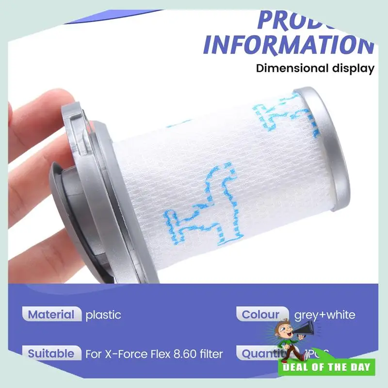 تسليم خلال 24 ساعة لمرشح Rowenta ZR009006 للمكنسة الكهربائية اللاسلكية X-Force Flex 8.60 القابلة للغسل