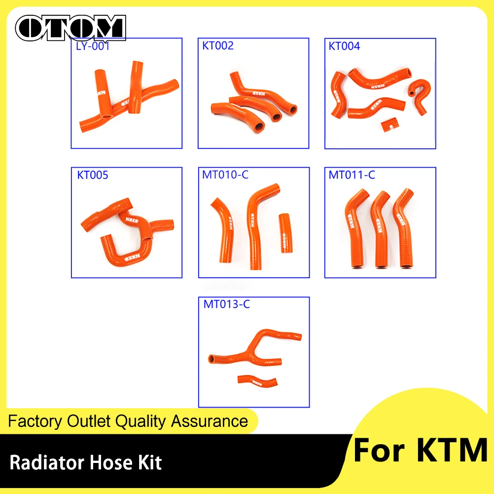 OTOM Motorcycle Radiator Hose Kit For KTM SXF XC XCF EXC HUSQVARNA TE TC TX GASGAS MC Silica Gel Tube Coolant Pipes