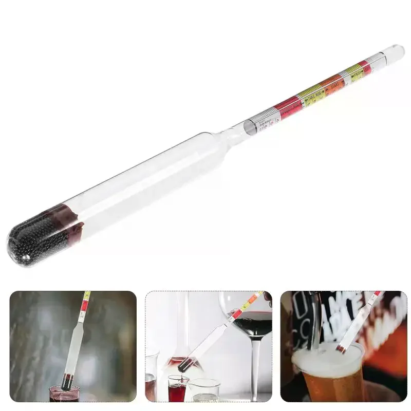 1Pcs 3 Scale Hydrometer For Wine Beer Cider Alcohol Testing Fitting With Home Brew