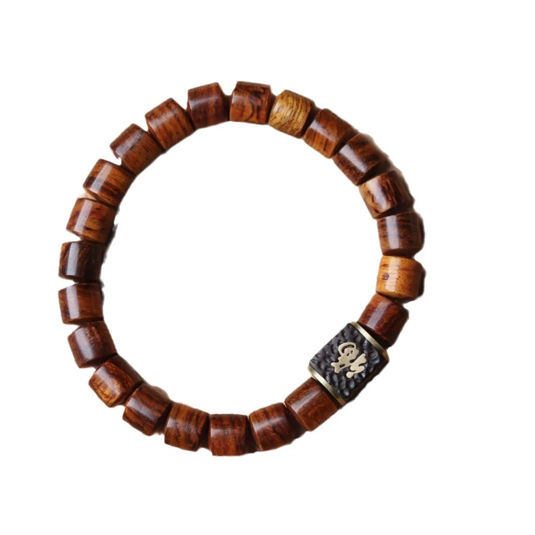 Vietnamese Old Material Huanghuali Dalbergia Odorifera Bracelet DIY Accessories Men Women Retro Ethnic Style Wenwan Jewelry