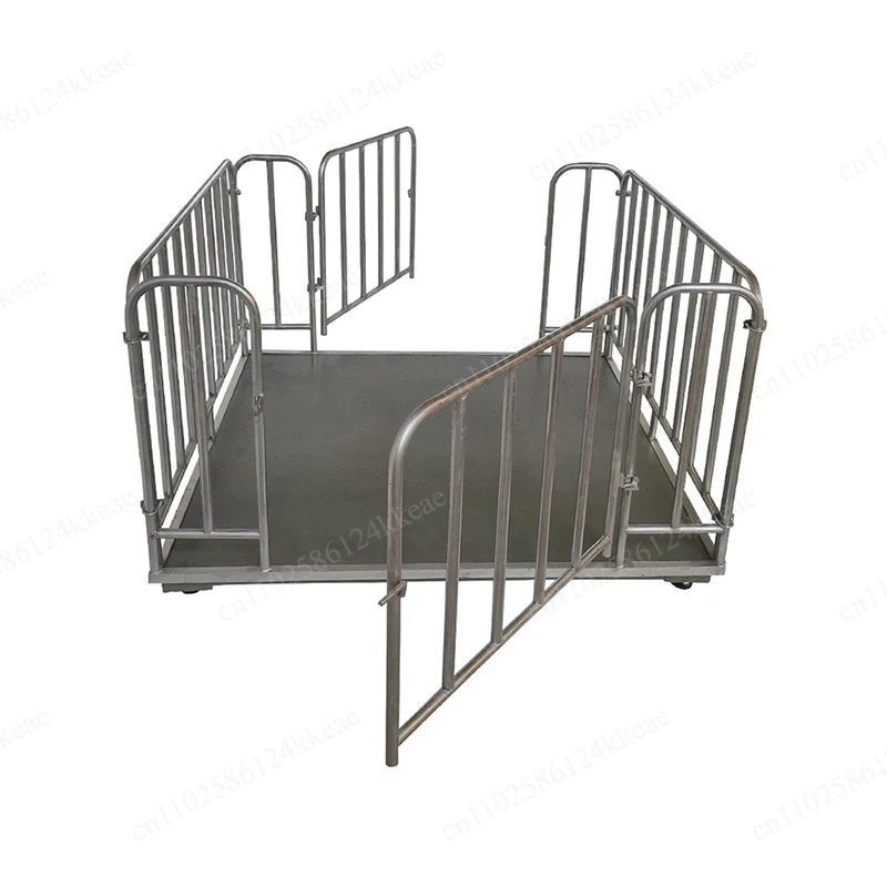 1 X 1.5 M 3 Tons Industrial Digital Scale High Precision Electronic Weighbridge With Fence  For Livestock  Weighing  Anti  Shake