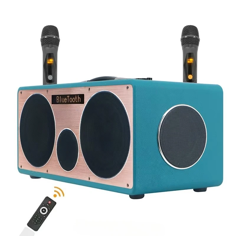 Sistema de Altavoces Portátil de Alta Gama para Exteriores, Barra de Sonido de Madera, Bocinas Bluetooth, Amplificador de Guitarra, Caja de Música con Bajos