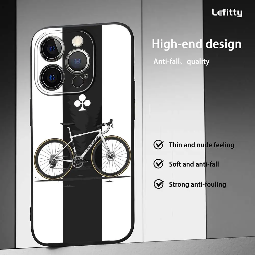 Coque de téléphone classique Poker Sports c-colnagoS, étui antichoc pour iPhone 16 15 14 13 Pro Max Plus Mini, coque souple givrée