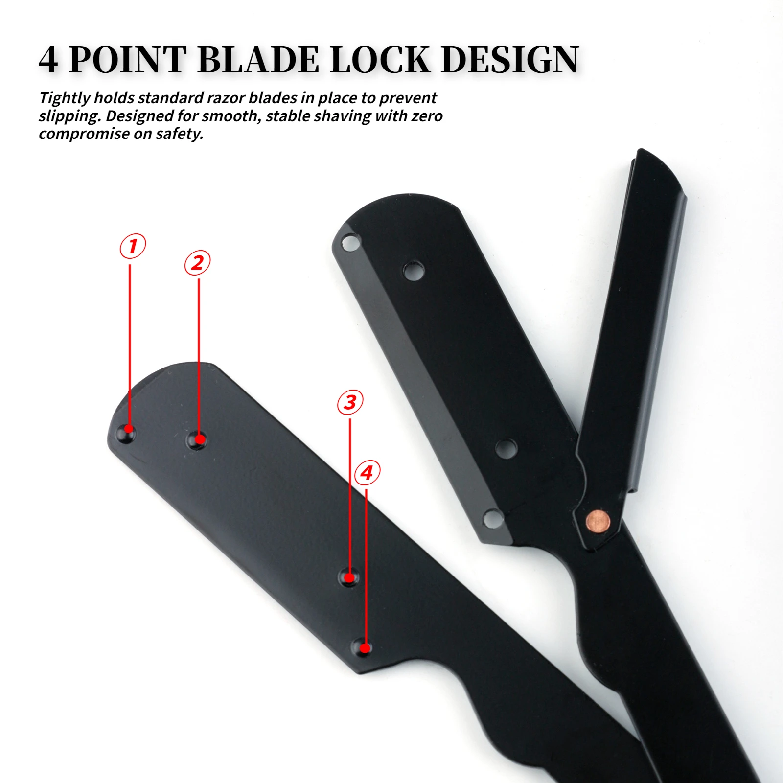 Rasoio da barbiere professionale Rasoio manuale Rasoi a bordo dritto Rasoio da barba pieghevole in acciaio inossidabile per uomo Strumenti da salone