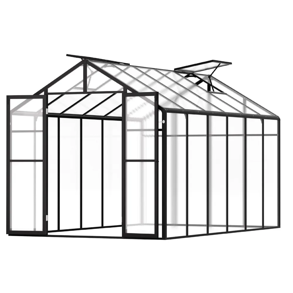 Polycarbonate Greenhouse Walk-in 8 x 12 ft Heavy Duty Green House Outdoor Garden