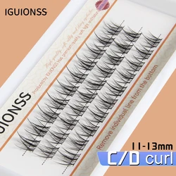 IGUIONSS DIY Eyelash Extensions Soft Natural Segmented Little Devil Lashes Mix Wide Cluster Makeup Eyelashes