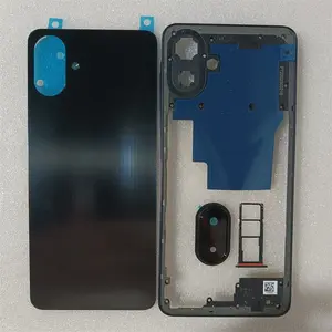 Bilashmart Samsung Galaxy A07 4G A075 Middle Frame +Battery Cover Rear Door Housing With Camera Lens Replace Phone Housing Case