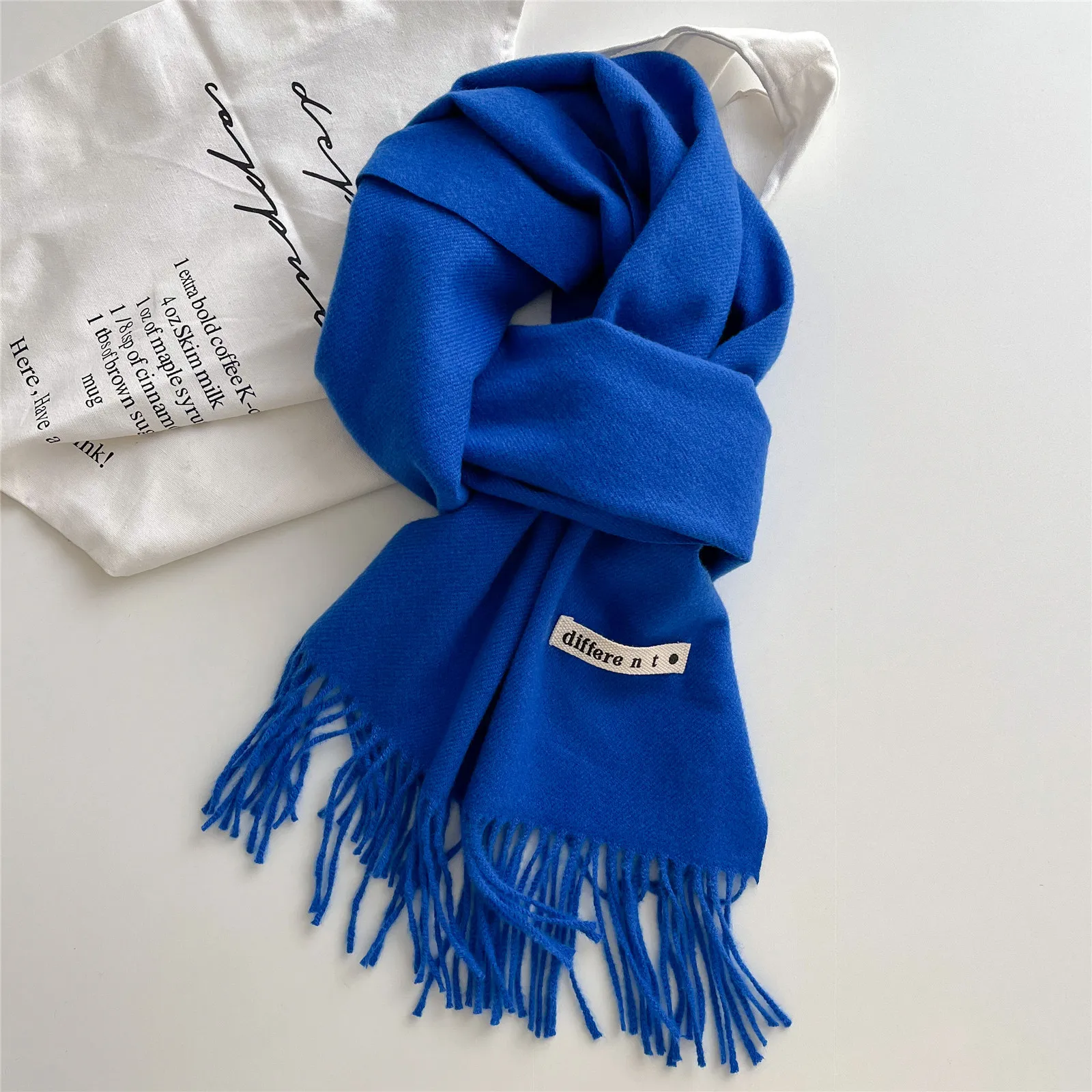 Cashmere Scarf - Verdickter Kaschmirähnlicher Schal, Unisex, schlichter Stil,