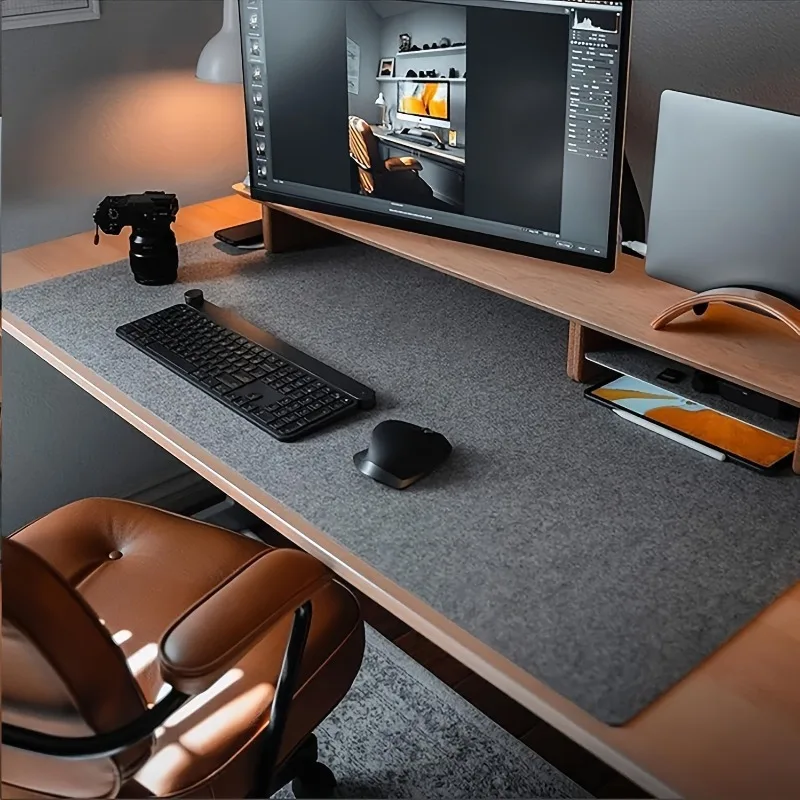 

1pc Extra Large Felt Mouse Pad - Extra Large Non-Slip Mouse Pad for Gaming & Computer Keyboard, Office Desk Mat,Desk Pad,Deskpad