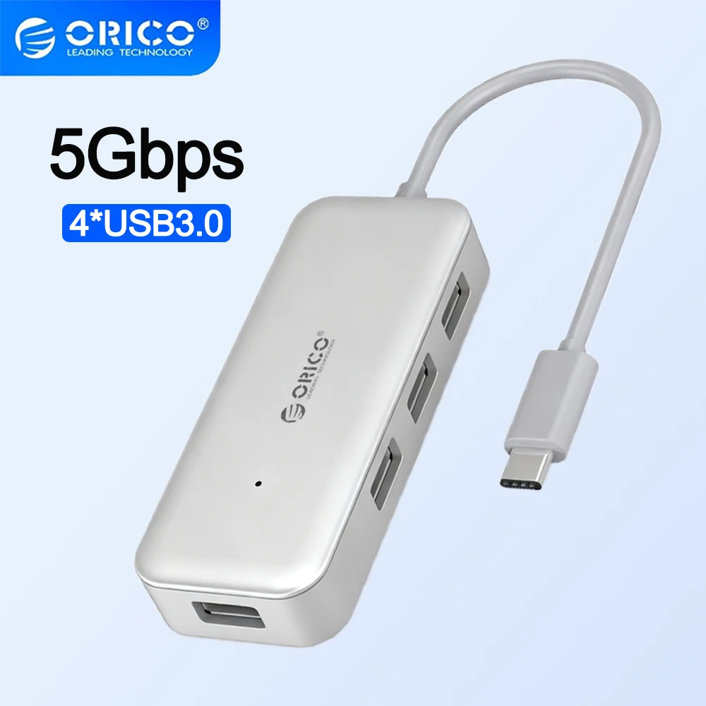 

ORICO Type-c 4-портовый пассивный концентратор 5 Гбит/с Док-станция Type-c к многофункциональному адаптеру USB3.0 «пять в одном» для настольного компьютера
