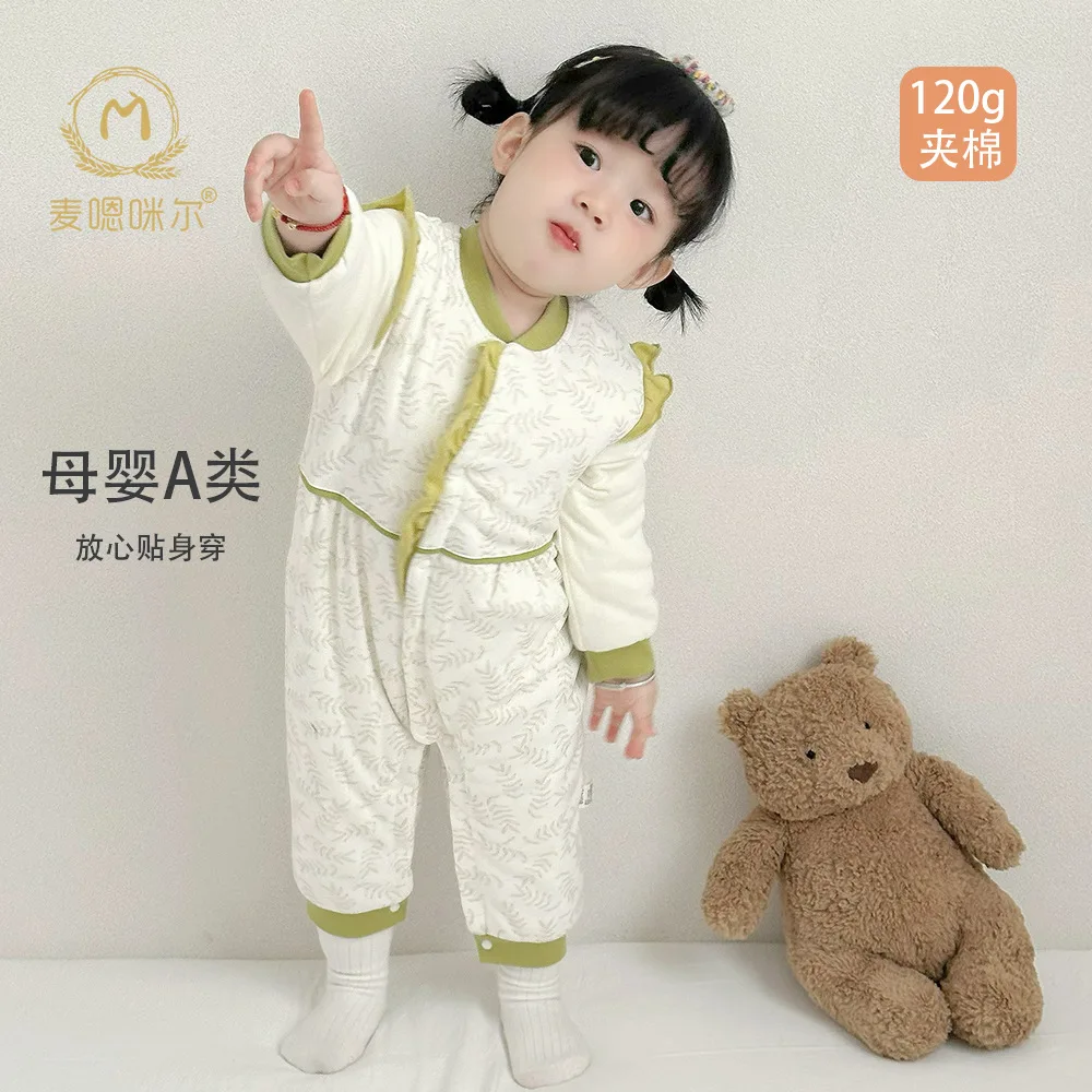 رومبير مريح للأميرة الرعوية للفتيات الصغيرات، ملابس شتوية مبطنة بالقطن الحراري، بدلة لحديثي الولادة ناعمة صديقة للبشرة كهدية 0-2T