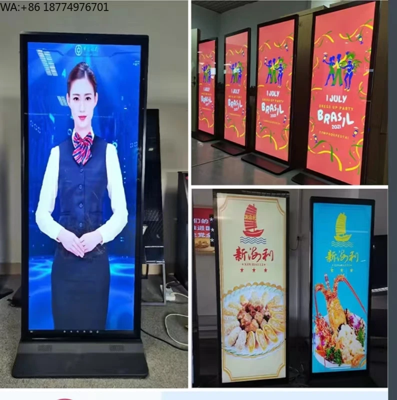 New Advertising Machine 75Inch 4k Full-screen Vertical Advertising Touch Display Digital Advertising Board for Indoor