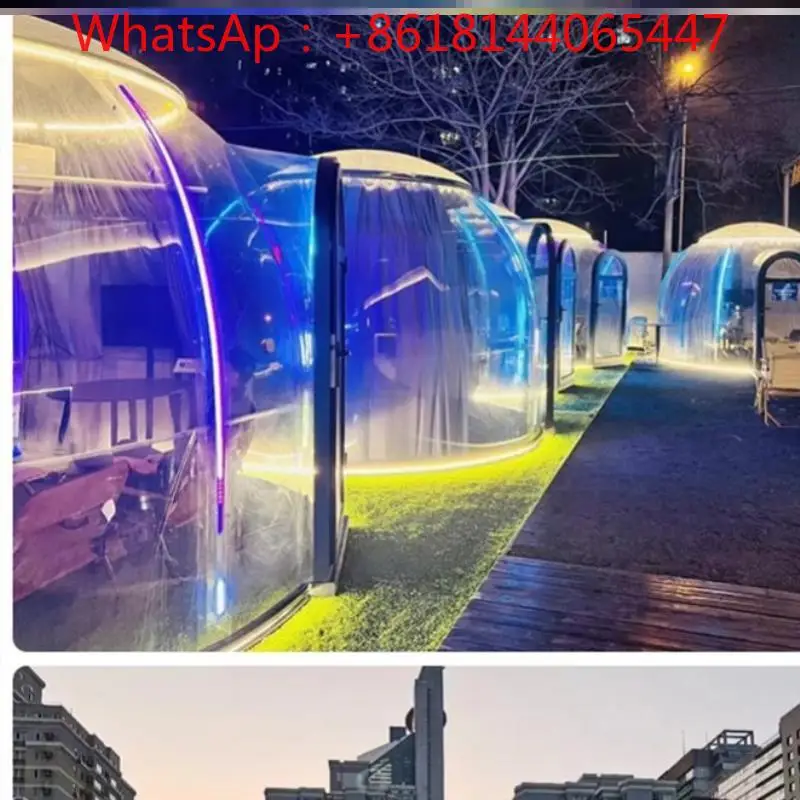 Outdoor Transparent Round Restaurant  Scenic Terrace Courtyard Sun Room Bubble House Star Room B & B Tourism