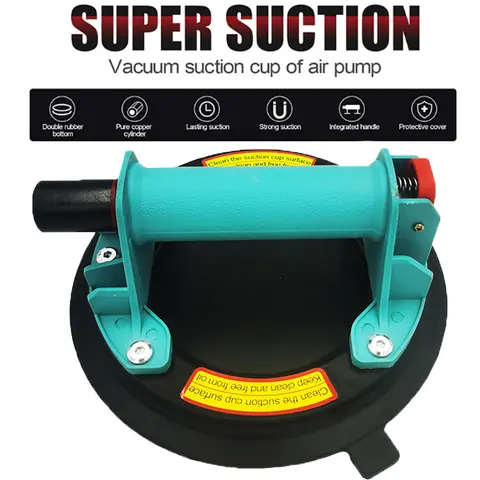 NEW 8 Inch Vacuum Suction Cup 220Kg Carrying Capacity Heavy Duty Glass Suction Cup Lifter for Granite Tile Glass Manual Lifting