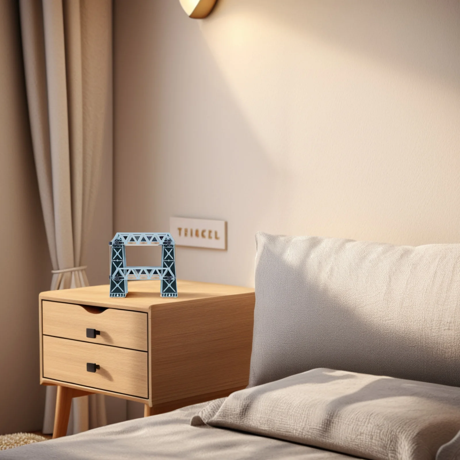 

Wooden Train Track Bridge Detachable Double-Deck Bridge Layout Props for Children's Railway Expansion Wooden Train Track