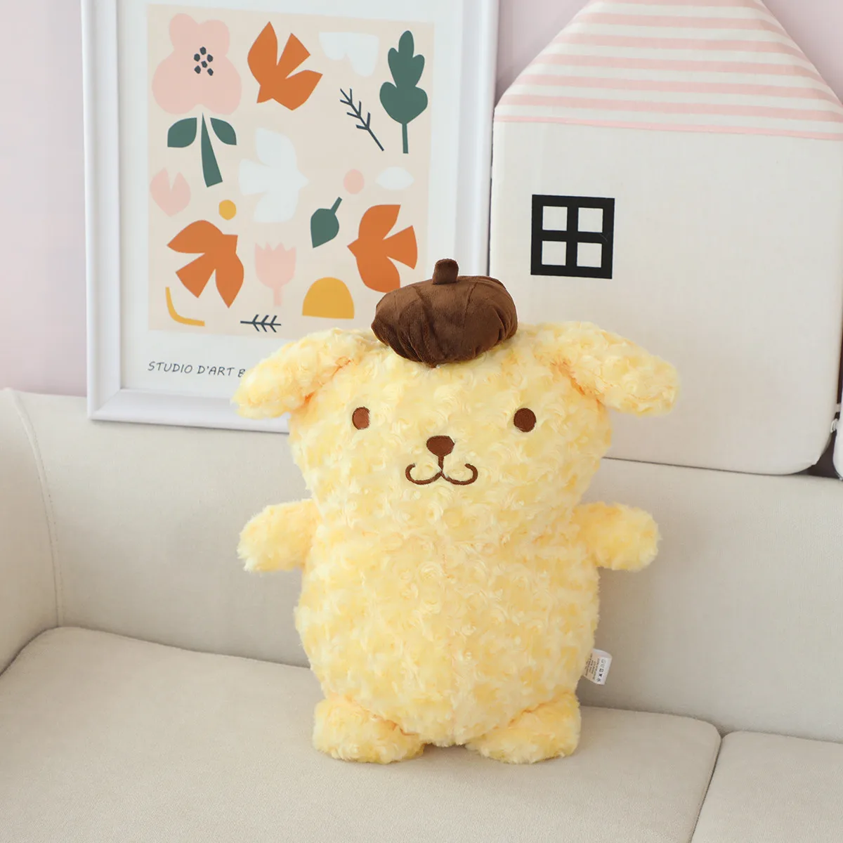 

Плюшевая игрушка Sanrio помпон пурин, милая мультяшная аниме набивная Подушка, Студенческая Подушка для сна, одеяло, плюшевая кукла два в одном, подарки для девочки