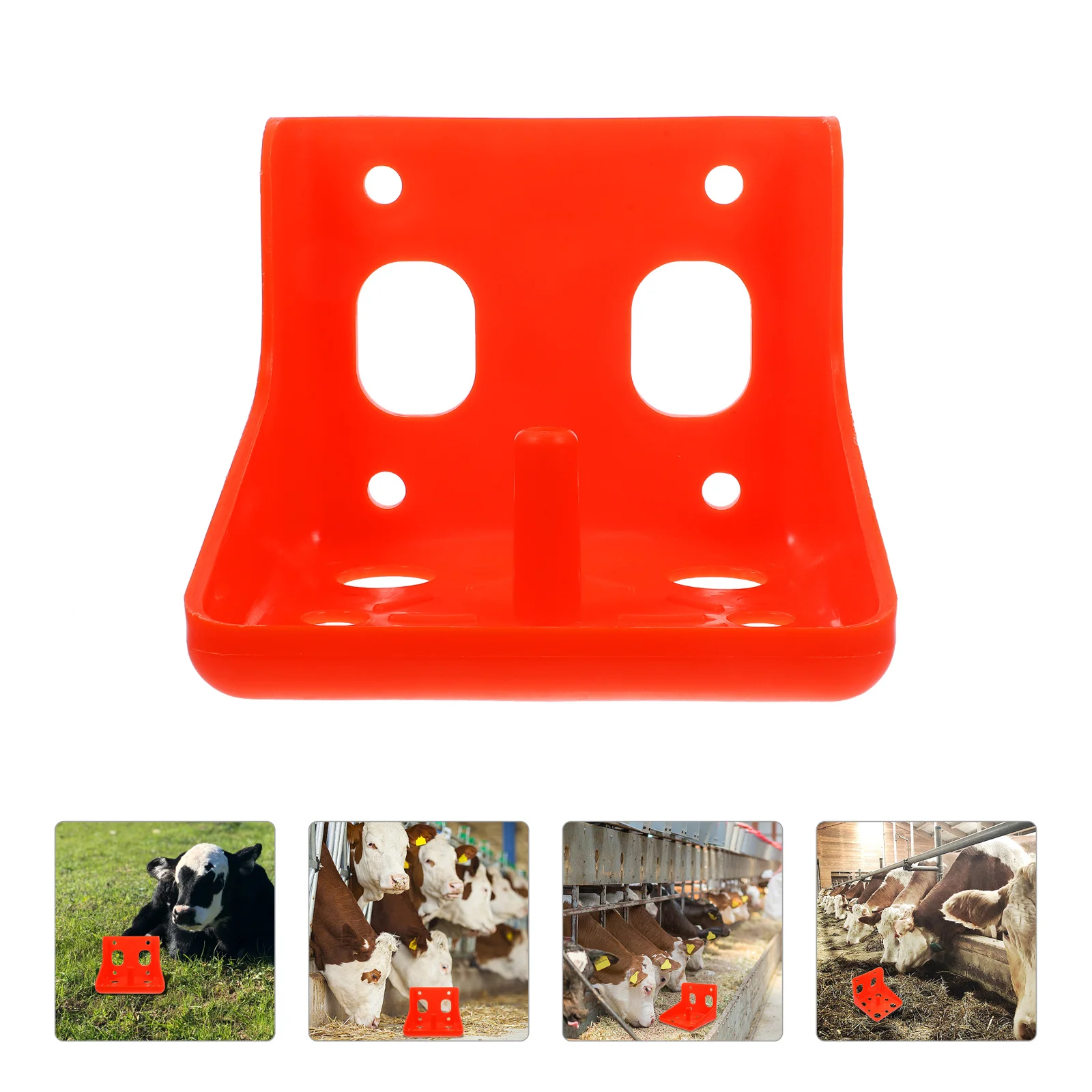 

2pcs Salt Brick Box For Livestock Thickened Plastic Feeding Bowl Anti-Slip Fodder Feeder For Cattle Sheep Farm Poultry Breeding