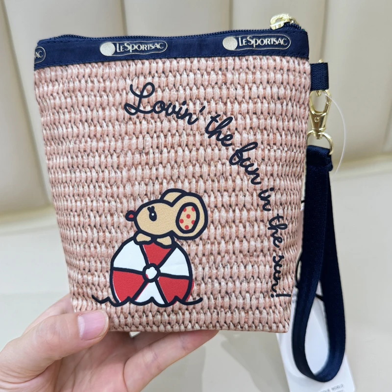 Sanrio Hello Kitty borsa in tessuto bohémien Kt borsa Organizer in stile spiaggia stampata borse a cesto Casual di grande capacità per regalo da