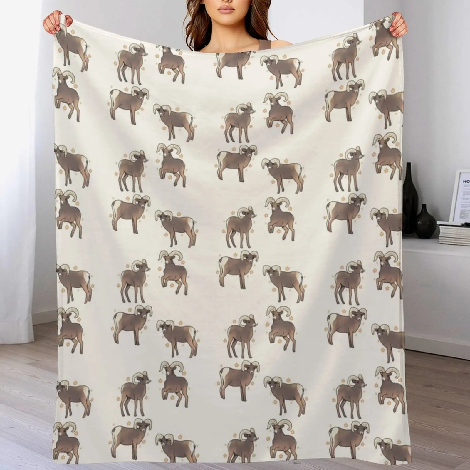 

bighorn sheep pack Throw Blanket Cozy Napping Blanket Gift for Mom Dad