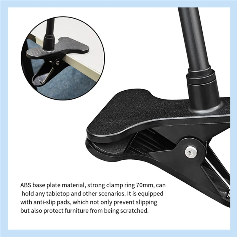 

Universal Clip Mount Webcam Stand No Punching Twist Flexible Bracket Attach Crib For Baby Monitor Home B