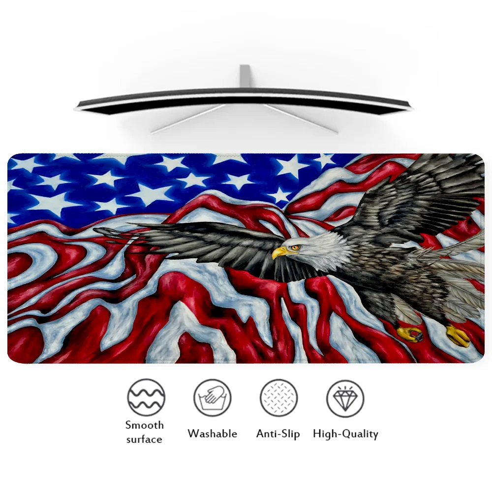 Vintage National Flag Desk Mat Pc Gamer Mouse Carpet Computer Table Non-slip Pad Gaming Accessories Keyboard Mousepad Cabinet