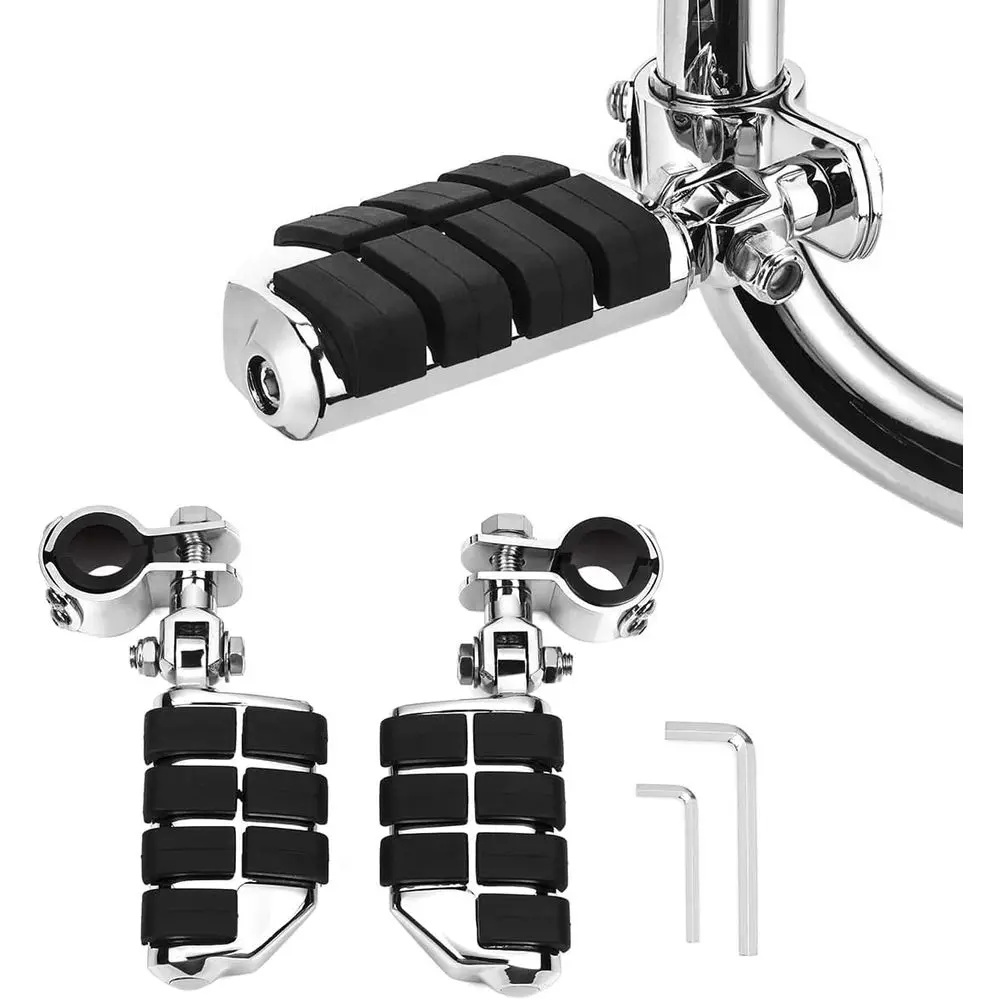 

Motorcycle Pegs, Highway Pegs, Compatible with Road King, Street Glide, 25mm, 32mm, 34mm (Chrome)