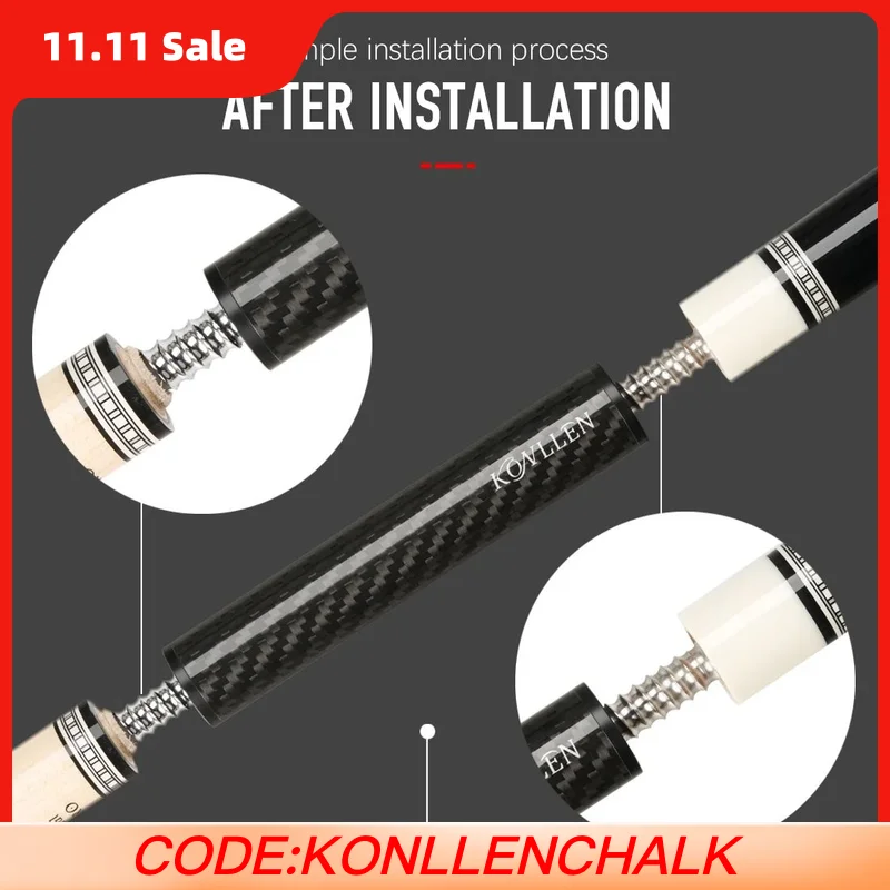 

УГЛЕРОДНЫЙ удлинитель для бассейна KONLLEN, инструмент для расширения бильярда, держатель для бильярда, профессиональный аксессуар из алюминиевого сплава