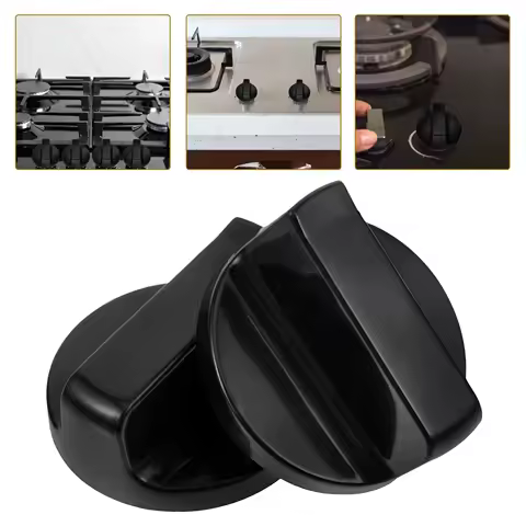 2Pcs Plastic Stove Knobs Replacement for Gas Stove Oven Range Cooker Universal Fit Easy Install Sturdy Control Knobs Kitchen