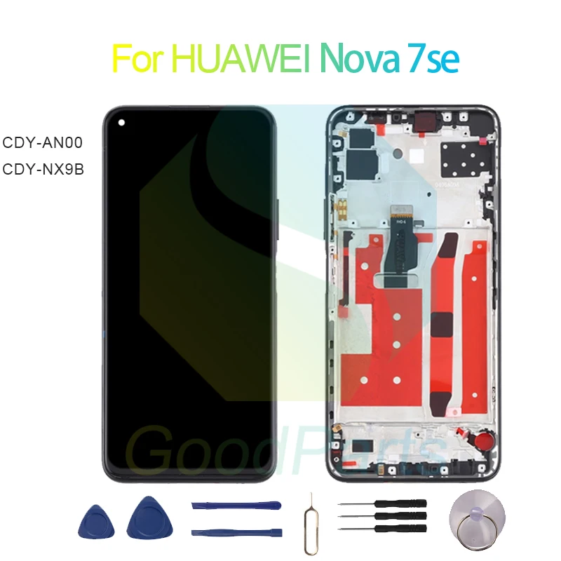 for HUAWEI Nova 7se Screen Display Replacement 2400*1080 CDY-AN00, CDY-NX9B Nova 7se LCD Touch Digitizer Assembly