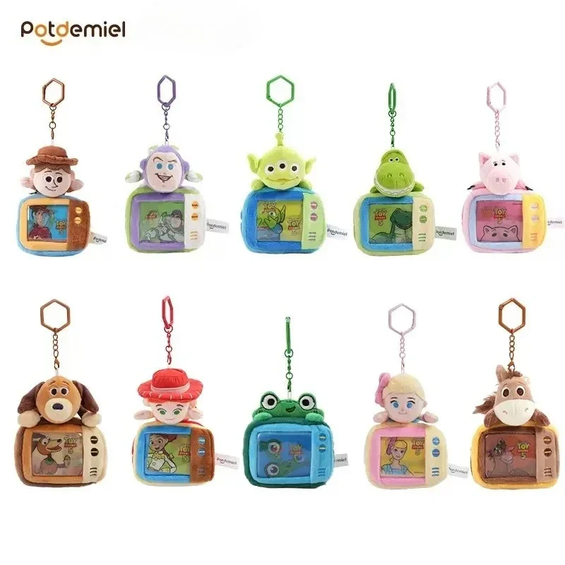 Genuine Toy Story 5 Plush Keychain Woody Jessie Buzz Lightyear Lilypad Bo Peep Slinky Dog Bullseye Cute Plushies Collection Gift