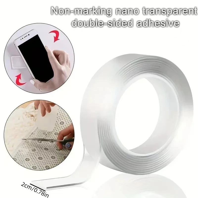 

Transparent Reusable Waterproof Tapes Nano Tape Super Strong Double-Sided Adhesive Tape Heat Resistance Bathroom Home Decoration