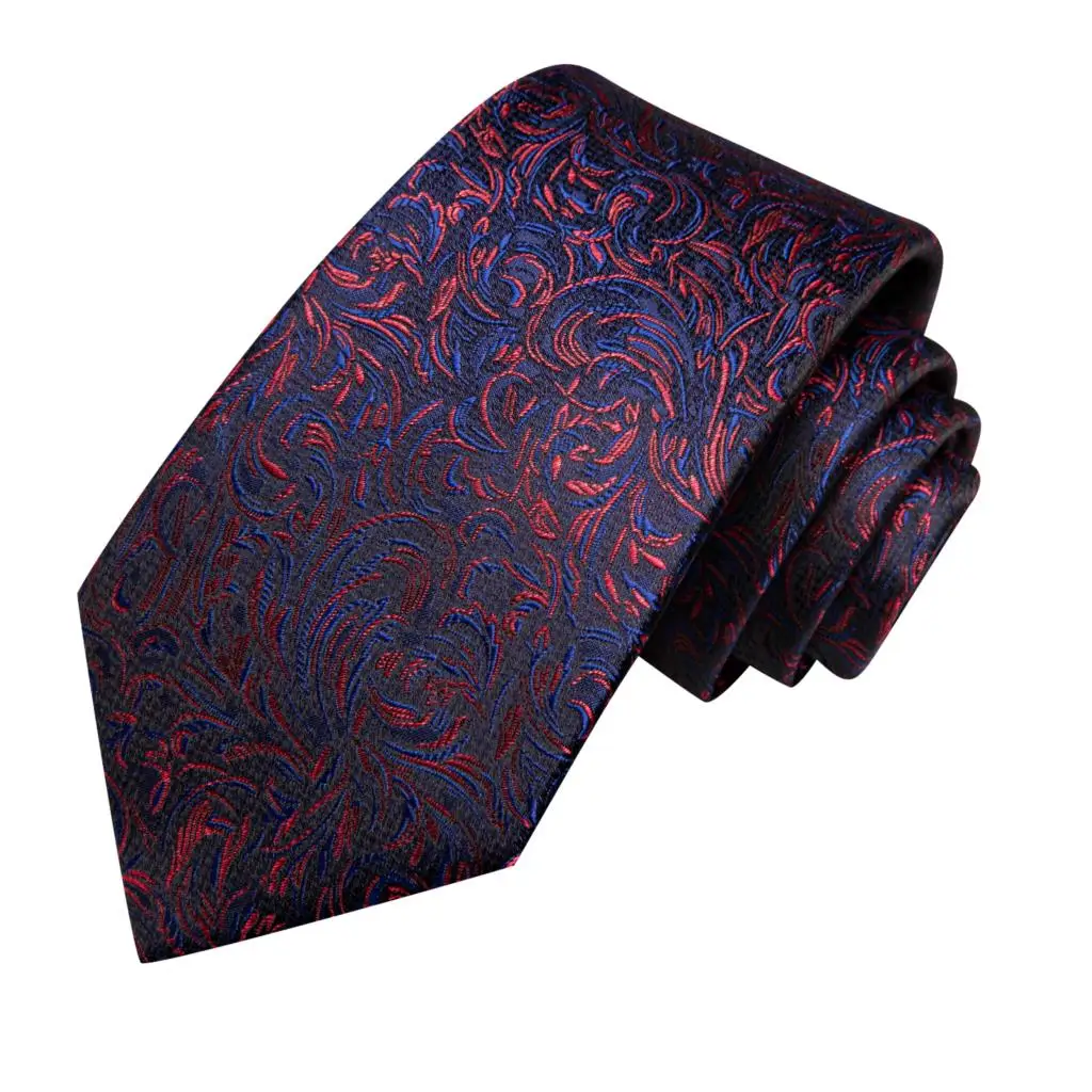 Hi-Tie Purple Lilac Floral Striped Silk Elegant Tie For Men Groom Wedding Men Necktie Pocket Square Cufflink Accessory Wholesale