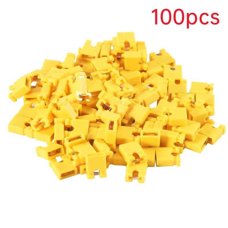 A41T 100Pcs 2.54MM Jumper Cap Open Type Shorting Cap Shorting Block Shorting Cap Socket Pin Header Connection Block