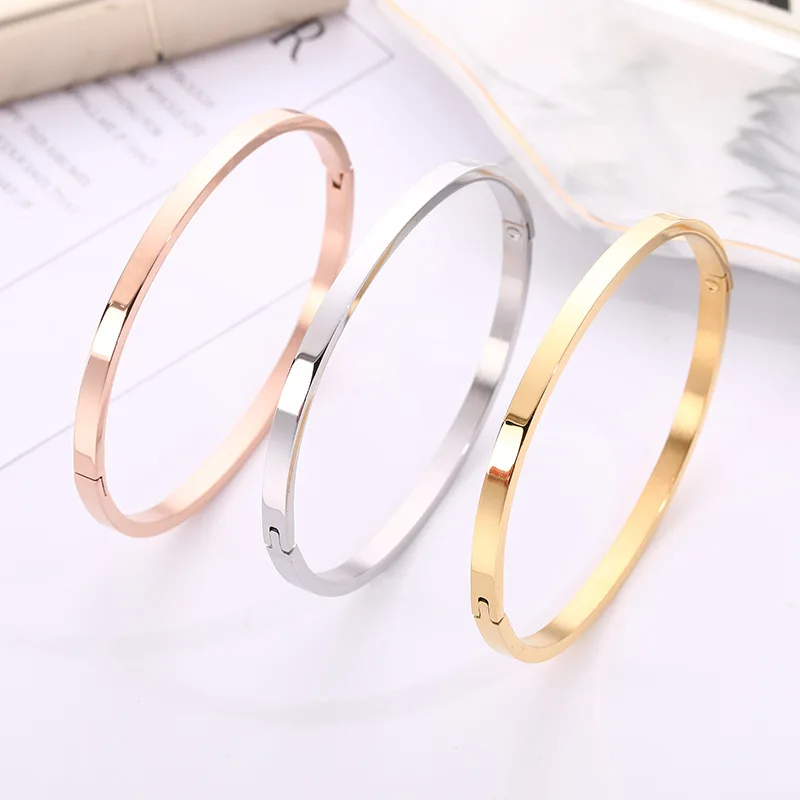 DOREMI Custom Letter Name Jewelry Bracelet Bangle Gift You Can Do It Dark Engrave Bangle 4mm Bangle Engrave Letters Bangle