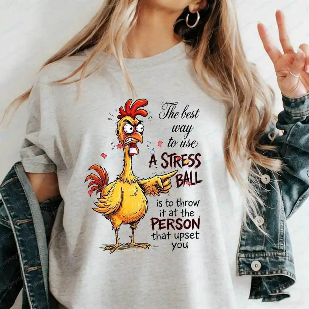 Funny Stress Ball Chicken T-Shirt 
