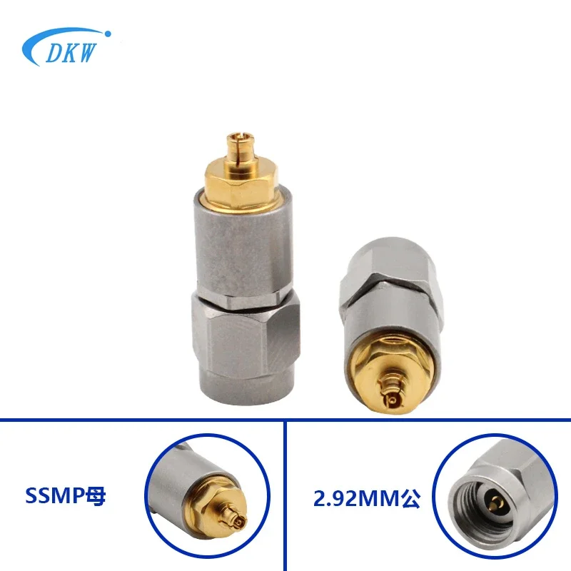 

2.92MM Male to SSMP Female Millimeter Wave High Frequency Adapter 40GHZ Stainless Steel