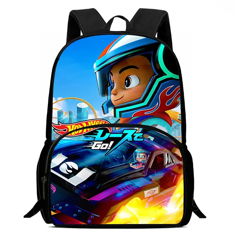 Anime HotWheel School Backpack ,Cartoon School Bags for Boys Girls ,Light Weight Child Backpack for 4-8 Years Old Best Gift