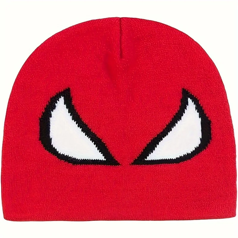 Spinnenmuster Anime Cartoon Skelett Beanie Stretch Strickmütze Warme Damen Herren Skull Cap – Detail 7