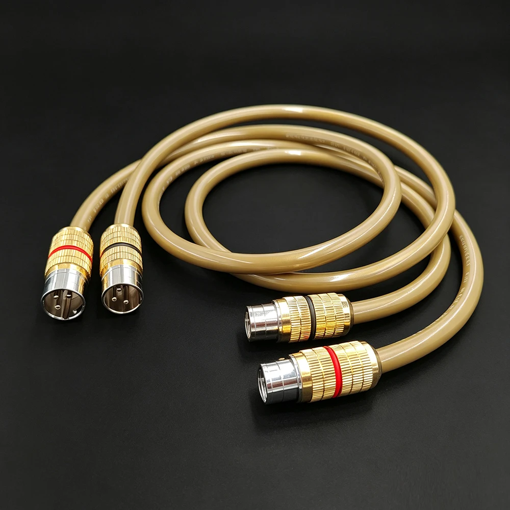 High quality 5-C Golden Ratio HIFI balanced cable RCA/XLR Kanon audio signal cable audio power amplifier cable
